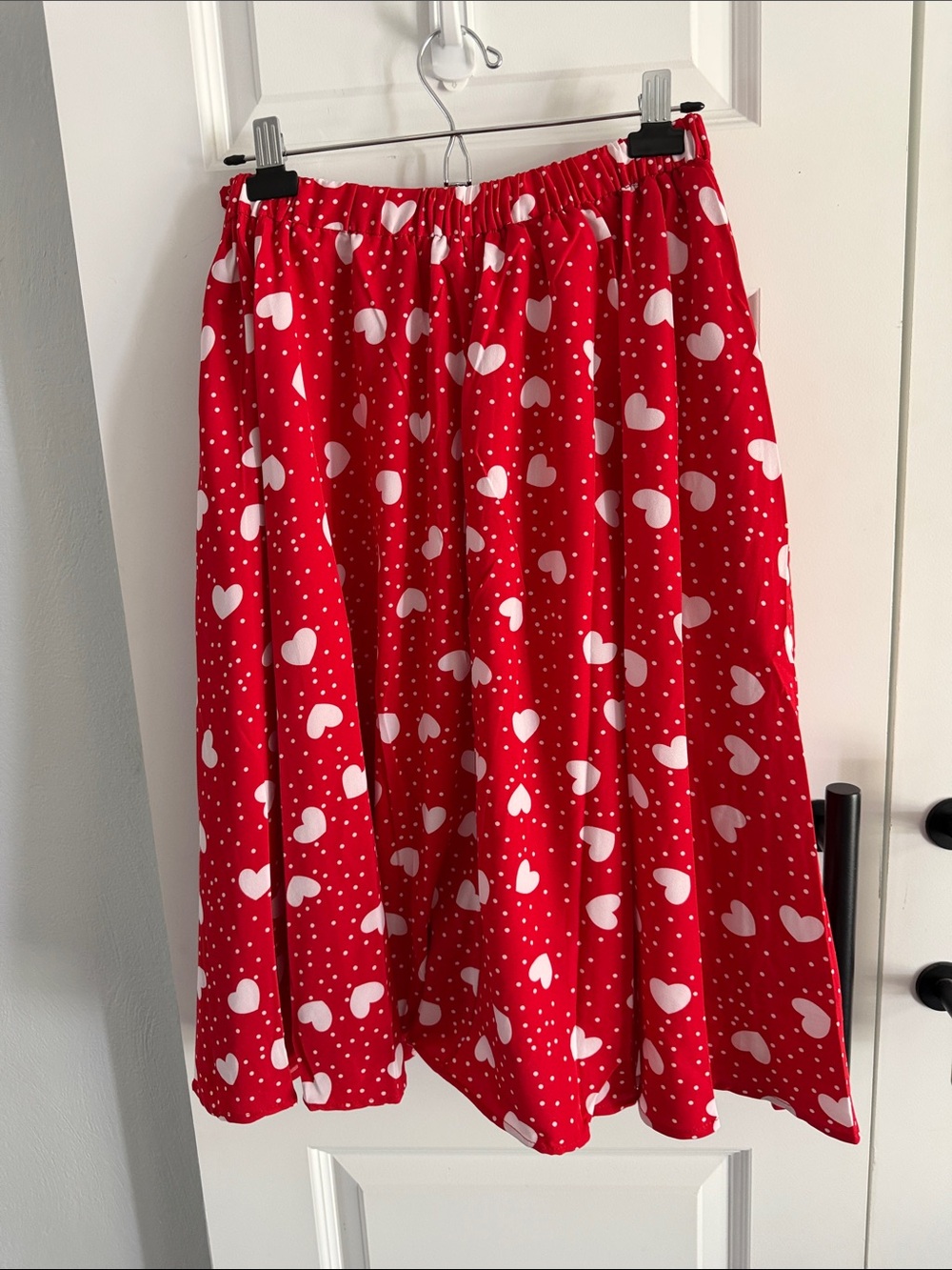 Red Heart Print Circle Skirt size medium - Picture 5 of 5